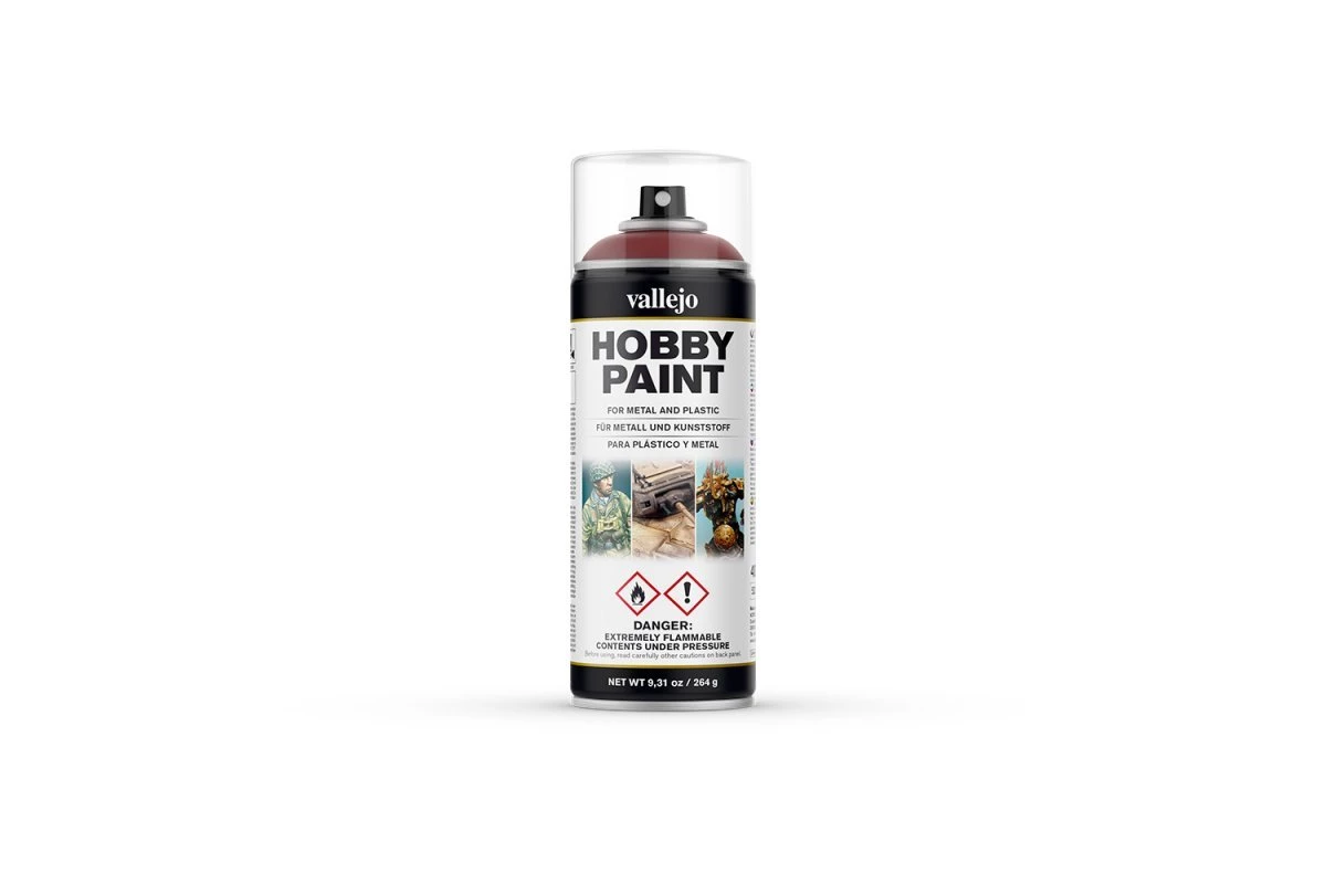 28029 | Vallejo Aerosol Gory Red Hobby Spray Paint 400ml 3 28029 | Vallejo Aerosol Gory Red Hobby Spray Paint 400ml