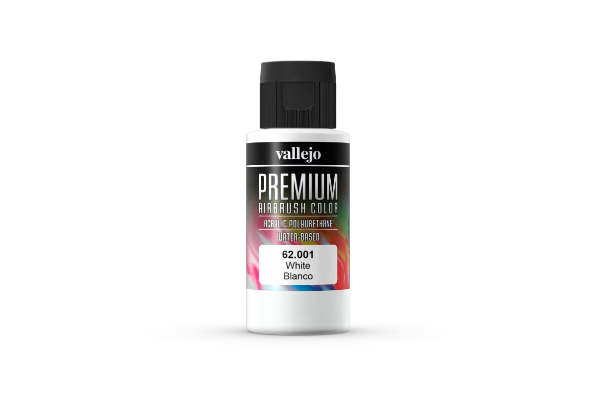 62001 | Vallejo White Polyurethane Premium Airbrush Airbrush Colour Paint 60ml 3 62001 | Vallejo White Polyurethane Premium Airbrush Airbrush Colour Paint 60ml