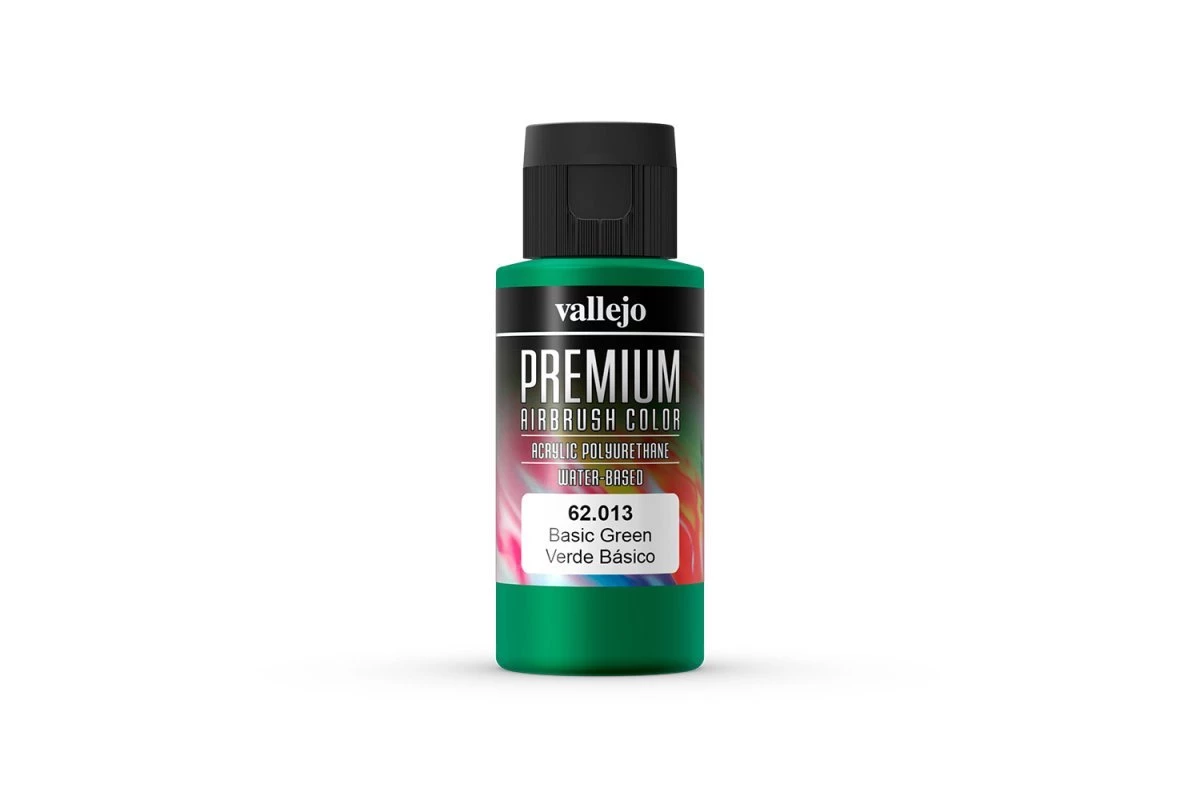 62013 | Vallejo Basic Green Polyurethane Premium Airbrush Airbrush Colour Paint 60ml 3 62013 | Vallejo Basic Green Polyurethane Premium Airbrush Airbrush Colour Paint 60ml