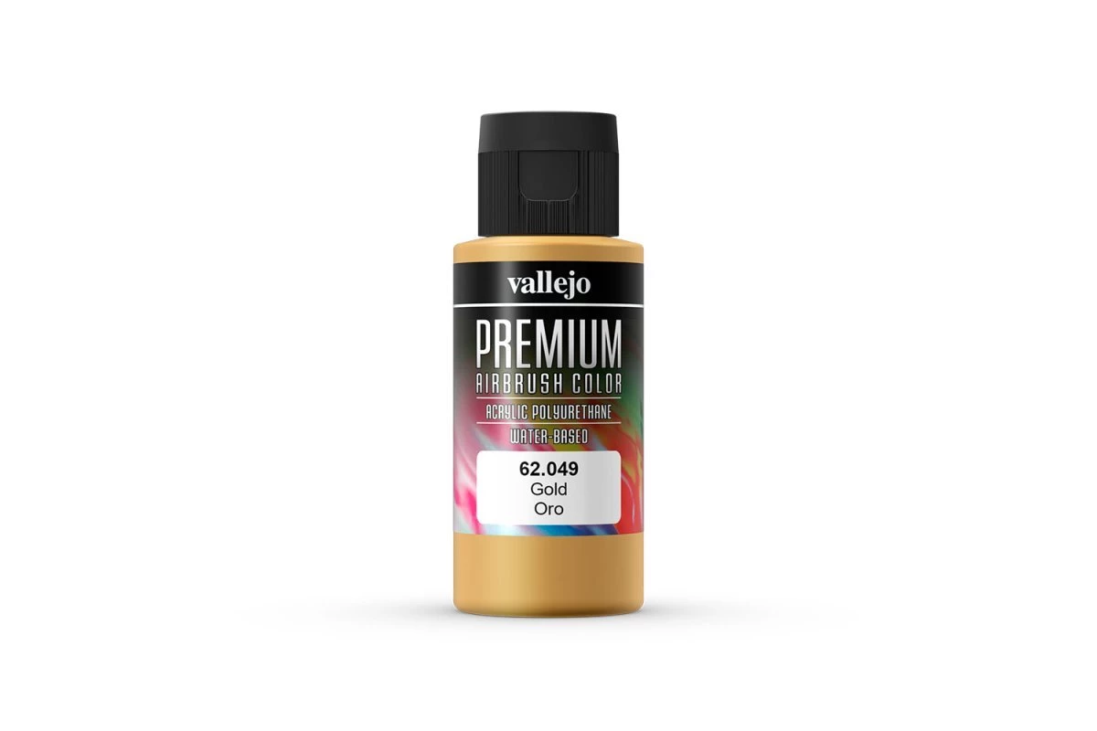 62049 | Vallejo Gold Polyurethane Premium Airbrush Colour 60ml 3 62049 | Vallejo Gold Polyurethane Premium Airbrush Colour 60ml
