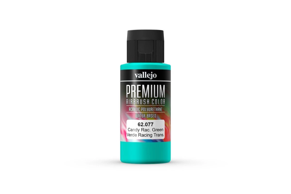 62077 | Vallejo Candy Racing Green Transparent Polyurethane Premium Airbrush Colour 60ml 3 62077 | Vallejo Candy Racing Green Transparent Polyurethane Premium Airbrush Colour 60ml