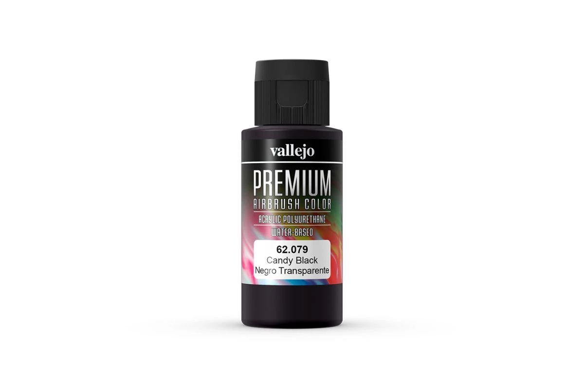 62079 | Vallejo Candy Black Transparent Polyurethane Premium Airbrush Colour 60ml 3 62079 | Vallejo Candy Black Transparent Polyurethane Premium Airbrush Colour 60ml