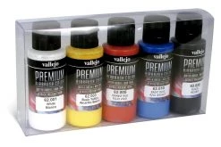 62101 | Vallejo Premium Colour Opaque Colors Colour Set Acrylic Airbrush Paint 5Pcs