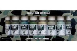 70126 | Vallejo Panzer Aces No 3 - Crew Uniforms Colour Acrylic Paint Set 8Pcs