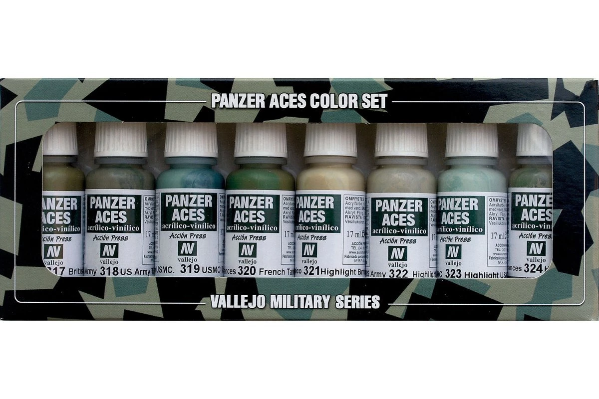 70126 | Vallejo Panzer Aces No 3 - Crew Uniforms Colour Acrylic Paint Set 8Pcs 3 70126 | Vallejo Panzer Aces No 3 - Crew Uniforms Colour Acrylic Paint Set 8Pcs