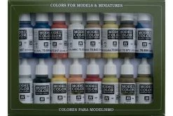 70147 | Vallejo Model Colour American Colonial Colour Acrylic Paint Set 16Pcs