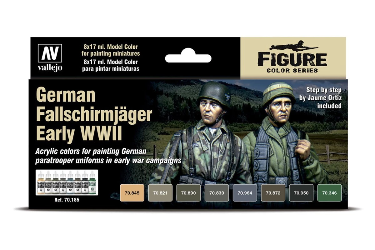 70185 | Vallejo Model Air German Fallschirmjäger Early WWII Colour Acrylic Paint Set 8Pcs 3 70185 | Vallejo Model Air German Fallschirmjäger Early WWII Colour Acrylic Paint Set 8Pcs