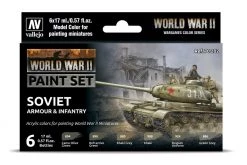 70202 | Vallejo Model Colour WWII Soviet Armour & Infantry Acrylic Colour Paint Set 6Pcs