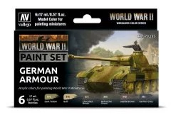 70205 | Vallejo Model Colour WWII German Armour Acrylic Colour Paint Set 6Pcs