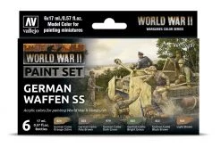 70207 | Vallejo Model Colour WWII German Waffen SS Acrylic Colour Paint Set 6Pcs