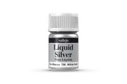 70796 | Vallejo Model Colour Metallic White Gold (Alcohol Base) Acrylic Paint 35ml