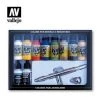 71167 | Vallejo Model Air Basic Colours 10 Colour Acrylic Paint & Airbrush Set -Cheap Vallejo Store VAL 71167 00 1200x800 1