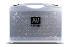 71170 | Vallejo Model Air Basic Color Set 72Pcs W/ Brushes & Plastic Storage Case