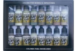 71180 | Vallejo Model Air Allied Forces WWII Colour Acrylic Airbrush Paint Set 16Pcs