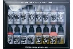 71181 | Vallejo Model Air Metallic Effects Colour Acrylic Airbrush Paint Set 16Pcs