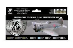 71196 | Vallejo Model Air Soviet Air Force VVS Pre-War To 1941 Great Patriotic War Colour Acrylic Paint Set 8Pcs