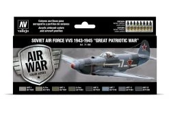 71198 | Vallejo Model Air Soviet Air Force VVS 1943 To 1945 Great Patriotic War Colour Acrylic Paint Set 8Pcs