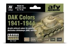 71207 | Vallejo Model Air DAK Colors 1941-194Colour Acrylic Paint Set 6Pcs