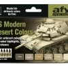 71209 | Vallejo Model Air US Modern Desert Colour Acrylic Paint Set 6Pcs