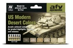 71209 | Vallejo Model Air US Modern Desert Colour Acrylic Paint Set 6Pcs