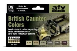 71211 | Vallejo Model Air British Caunter Colour Acrylic Paint Set 6Pcs
