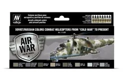 71601 | Vallejo Model Air Soviet/Russian Helicopters, Post WWII To Present Colour Acrylic Paint Set 8Pcs