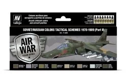 71608 | Vallejo Model Air Soviet/Russian Tactical Schemes 1978-1989 (Part II) Colour Acrylic Paint Set 8Pcs
