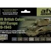 71614 | Vallejo Model Air WWII British Colors UK/BEF/Europe 1939-1945 Colour Acrylic Paint Set 8Pcs