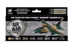 71616 | Vallejo Model Air USAF WWII To Present Aggressor Squadron Part I Colour Acrylic Paint Set 8Pcs