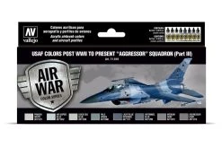 71618 | Vallejo Model Air USAF WWII To Present Aggressor Squadron Part III Colour Acrylic Paint Set 8Pcs