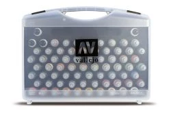 72172 | Vallejo Game Colour Basic Color Acrylic Paint Set 72Pcs W/ Brushes & Plastic Storage Case