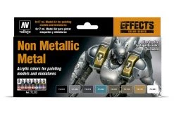 72212 | Vallejo Game Colour Non Metallic Metal Special Set Acrylic Paint 8Pcs