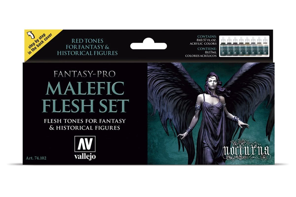 74102 | Vallejo Malefic Flesh Set Colour Set 8Pcs 3 74102 | Vallejo Malefic Flesh Set Colour Set 8Pcs