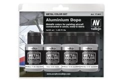 77603 | Vallejo Metal Colour Aluminium Dope Colour Acrylic Paint Set 4Pcs