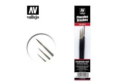 RK25998 | Vallejo Kolinsky-Tajmyr Sable Finest Paint Brush Set 3Pcs