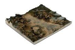 SC002 | Vallejo 1/35 Scenics 140x140mm Rubble Street Section Diorama Base