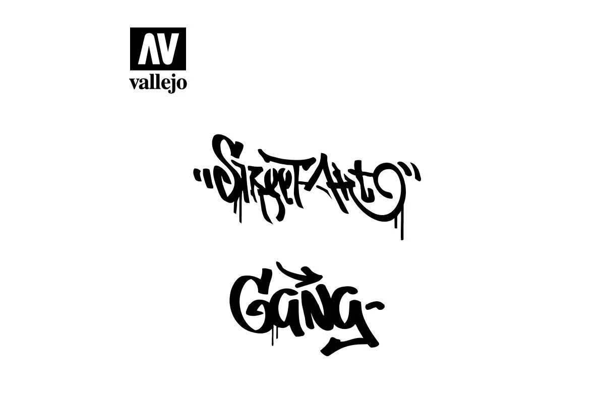 ST-LET004 | Vallejo Street Art Nº2 Stencil 4 ST-LET004 | Vallejo Street Art Nº2 Stencil - Image 2