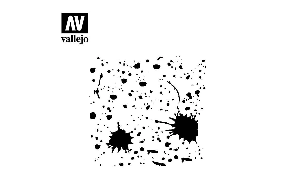 ST-TX003 | Vallejo Splash & Stains Textures Stencil 4 ST-TX003 | Vallejo Splash & Stains Textures Stencil - Image 2