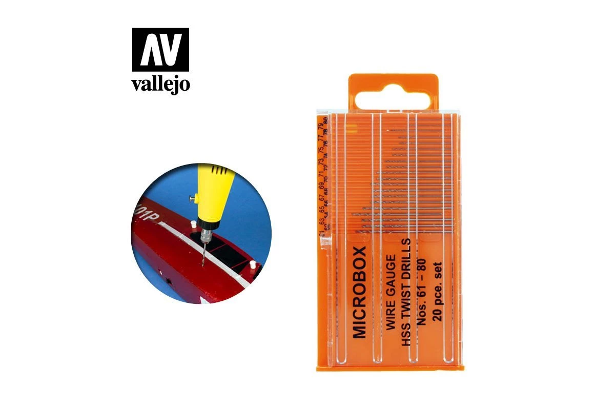 T01002 | Vallejo Tools Microbox Drill Set 61-80 20Pcs 3 T01002 | Vallejo Tools Microbox Drill Set 61-80 20Pcs