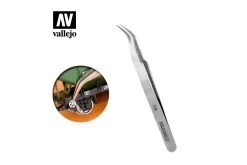 T12004 | Vallejo Stainless Steel Extra Fine Curved Tweezers